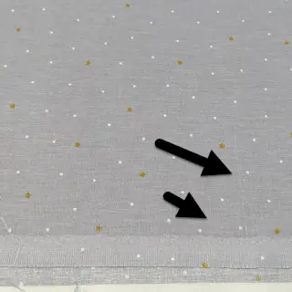 Cotton fabric Sweet bear star light grey ORGANIC 2nd class