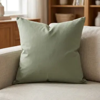 Cotton poplin UNI old green