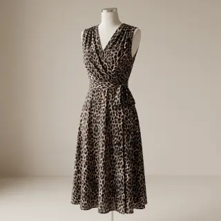 Viscose RADIANCE Wild skin grey digital print