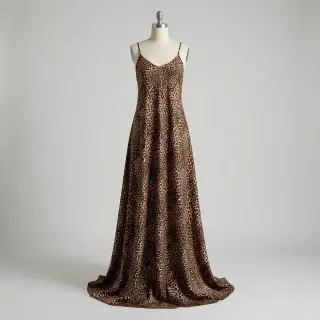 Viscose RADIANCE Skinny brown digital print