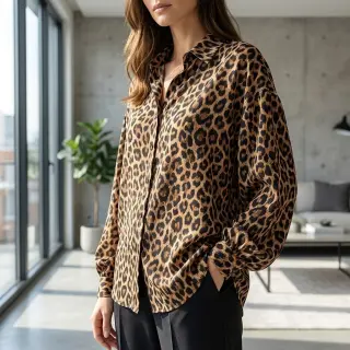 Viscose RADIANCE Wild skin brown digital print