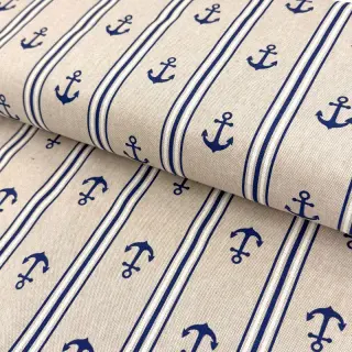 Decoration fabric Linenlook Stripe Maritime