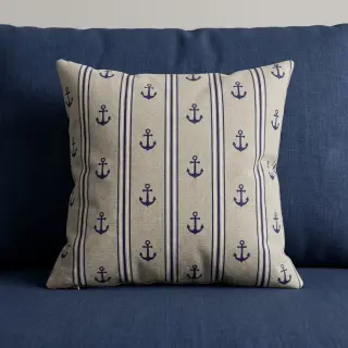 Decoration fabric Linenlook Stripe Maritime