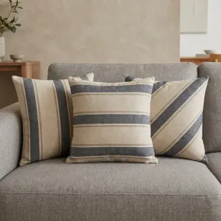 Decoration fabric DOBBY Stripe RIVIERA LARGE blue