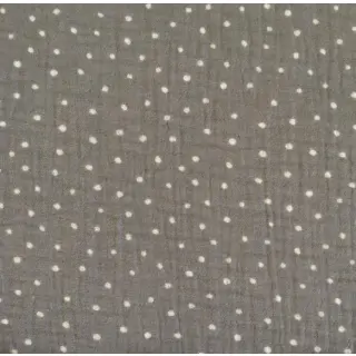 Double gauze/muslin Dots grey/white