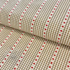 Cotton fabric COSY ficelle