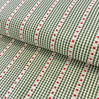 Cotton fabric COSY vert