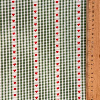 Cotton fabric COSY vert