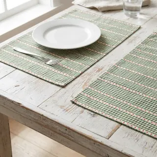 Cotton fabric COSY vert