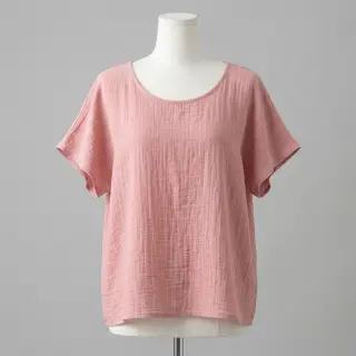 Cotton fabric SLUB WASHED old rose