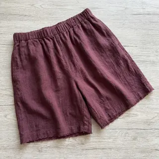 Linen enzyme washed STONEWASHED PREMIUM bordeaux
