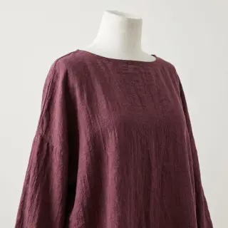 Linen enzyme washed STONEWASHED PREMIUM bordeaux