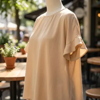 Cotton fabric with viscose sand