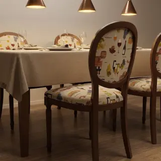 Decoration fabric Linenlook Wine tasting