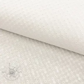 Cotton fabric EMBROIDERY Daniela white