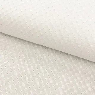 Cotton fabric EMBROIDERY Daniela white
