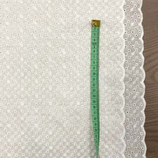 Cotton fabric EMBROIDERY Daniela white