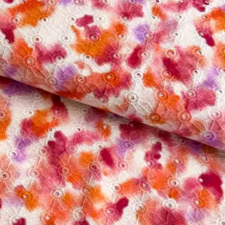 Cotton fabric EMBROIDERY Paint brush design A