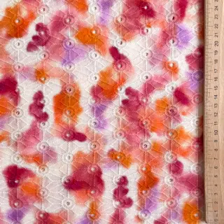 Cotton fabric EMBROIDERY Paint brush design A