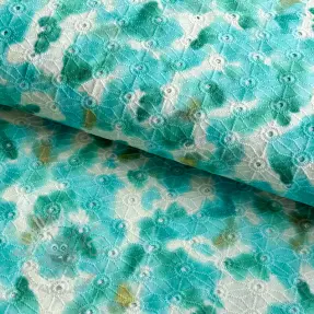 Cotton fabric EMBROIDERY Paint brush design B