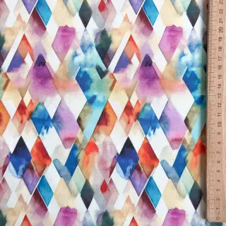 Cotton fabric SATIN STRETCH Irregular diamonds design B