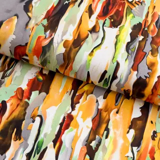 Cotton fabric SATIN STRETCH Abstract paint