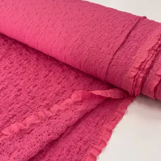 Cotton fabric SMOGGED EMBROIDERY pink