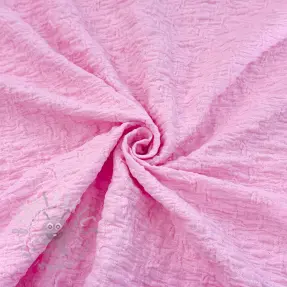 Cotton fabric SMOGGED EMBROIDERY light pink