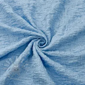 Cotton fabric SMOGGED EMBROIDERY light blue