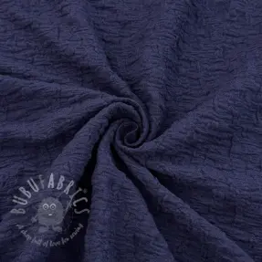 Cotton fabric SMOGGED EMBROIDERY navy