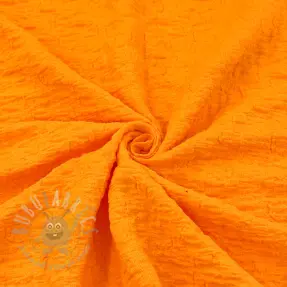 Cotton fabric SMOGGED EMBROIDERY orange