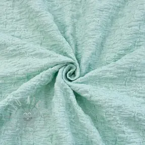 Bavlnená látka SMOGGED EMBROIDERY mint