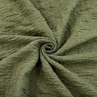Cotton fabric SMOGGED EMBROIDERY army green