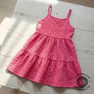 Cotton fabric SMOGGED EMBROIDERY pink