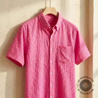 Cotton fabric SMOGGED EMBROIDERY fuchsia