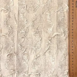 Cotton fabric with linen JACQUARD RUFFLE