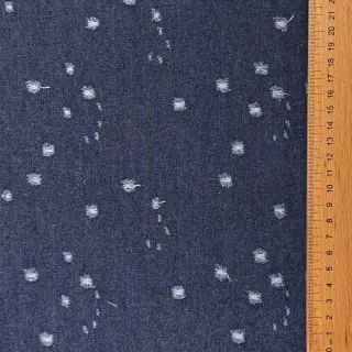 JEANS DENIM 6 OZ Uneven Small Holes dark blue