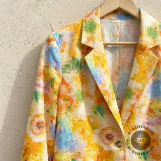 Linen viscose Impressionist