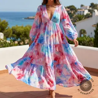 Viscose SATIN Blurricio design C