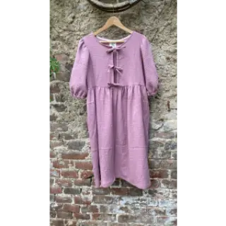 Double gauze/muslin dark lilac ORGANIC