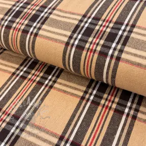 Decoration fabric Ecossais beige coffee