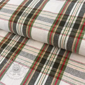 Decoration fabric Ecossais ecru vert