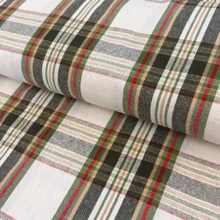 Decoration fabric Ecossais ecru vert