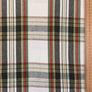 Decoration fabric Ecossais ecru vert