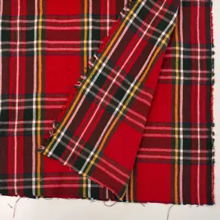 Decoration fabric Ecossais rouge vert
