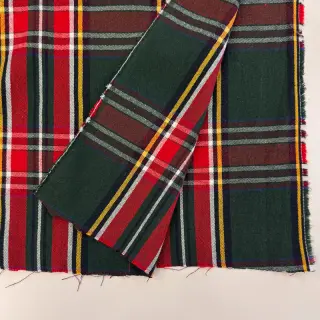 Decoration fabric Ecossais vert rouge