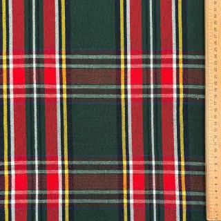 Decoration fabric Ecossais vert rouge