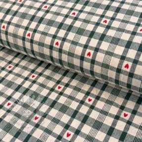 Decoration fabric jacquard Ollon vert rouge