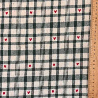 Decoration fabric jacquard Ollon vert rouge