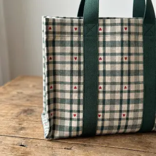 Decoration fabric jacquard Ollon vert rouge